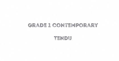 Gr 1 Contemporary - Tendu